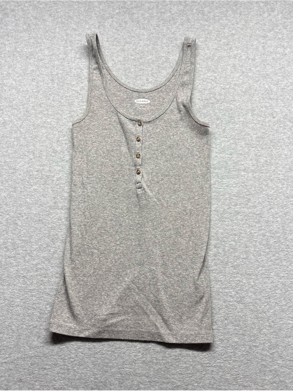 Old Navy Light Gray Henley Tank‎ Top